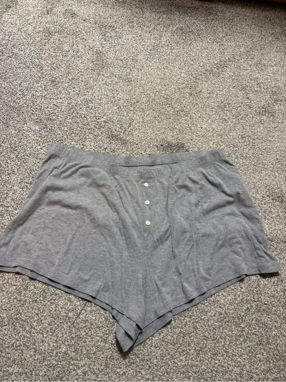 GAP Gray Knit Women's Sleep Shorts with Button Front